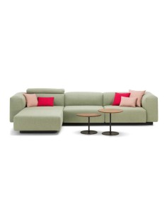Soft modular sofa a tre posti, chaise longue
