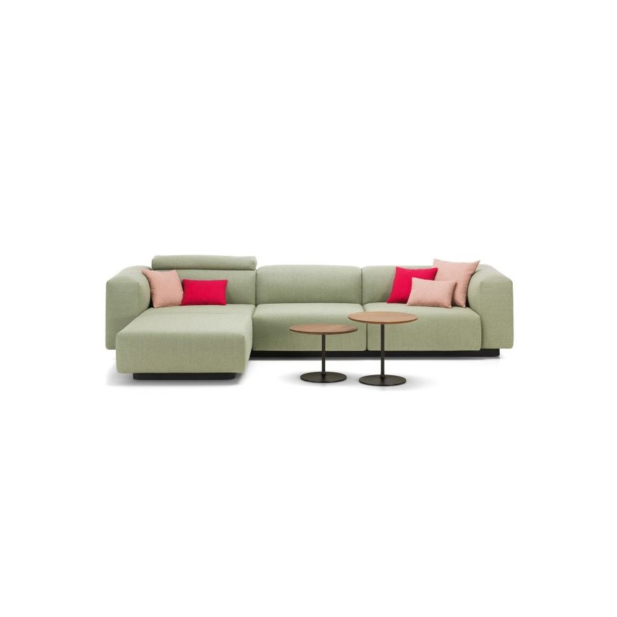 Soft modular sofa a tre posti, chaise longue
