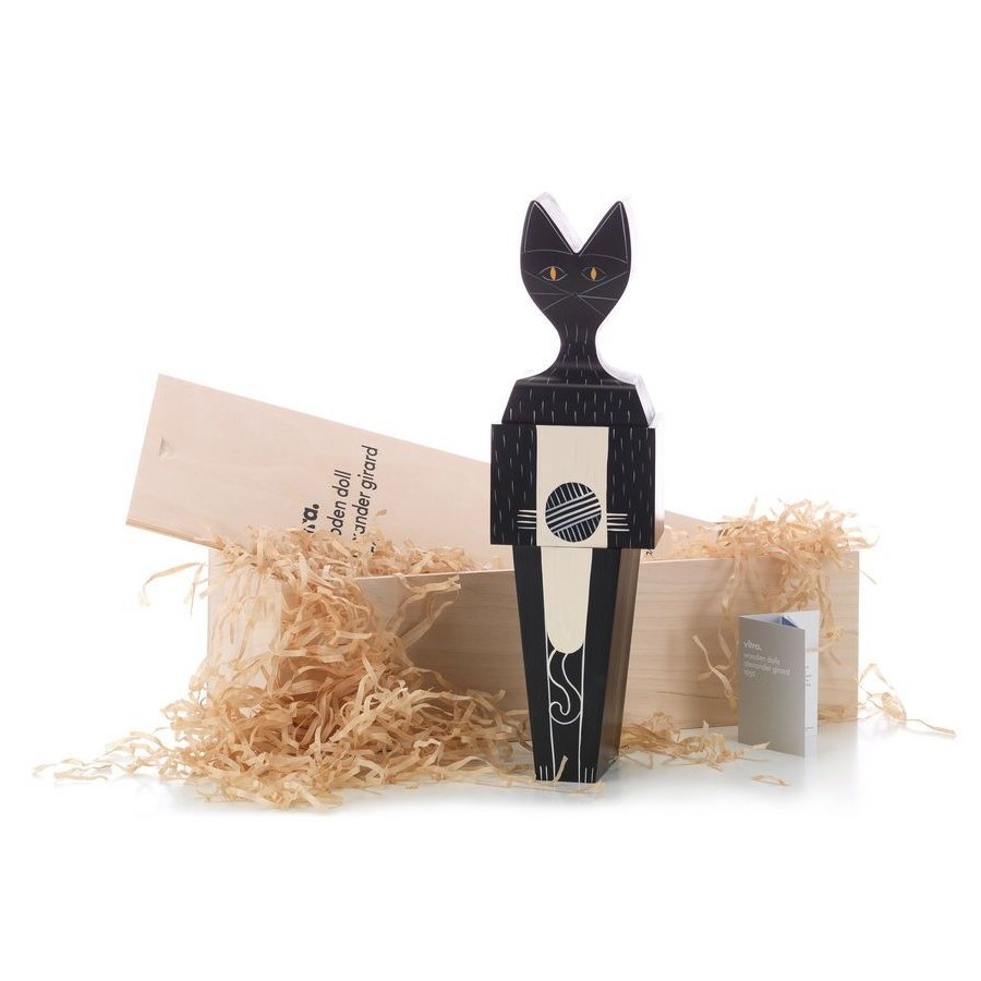 Wooden doll cat large