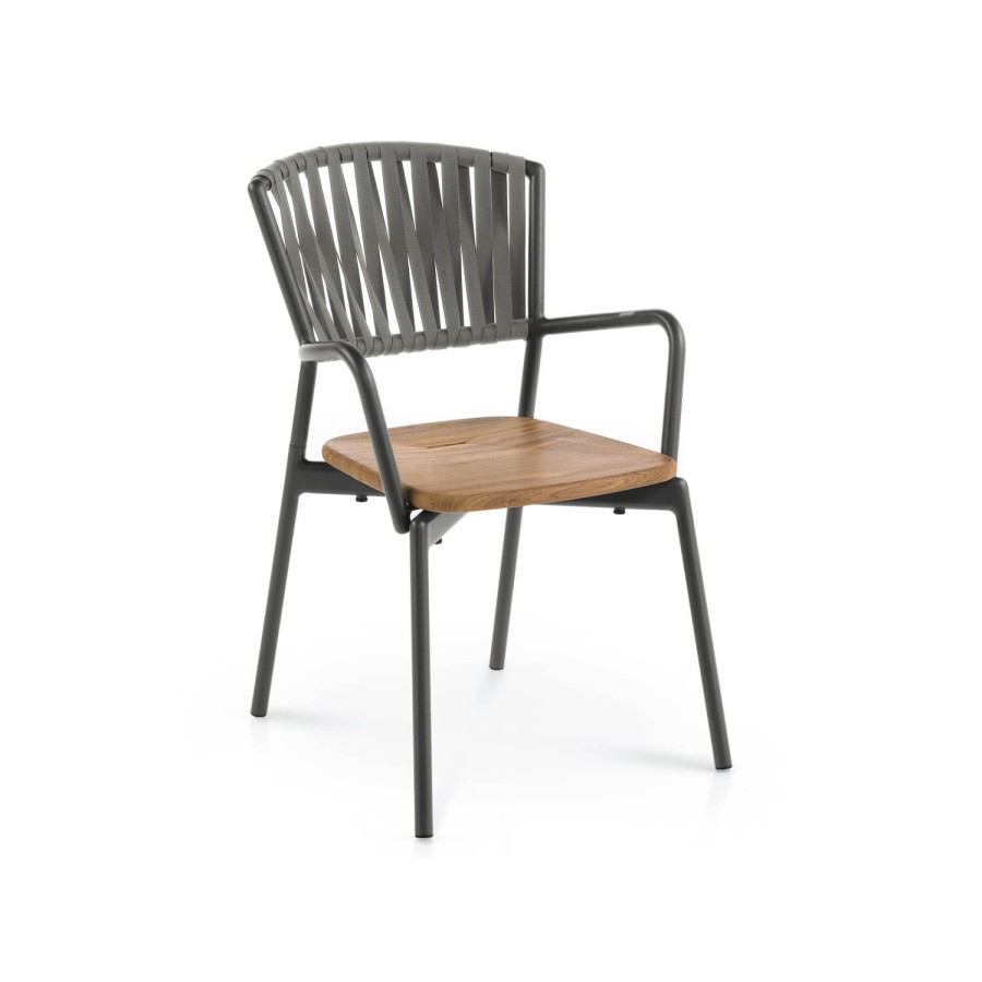 Piper 121 - Sedia con braccioli per giardino