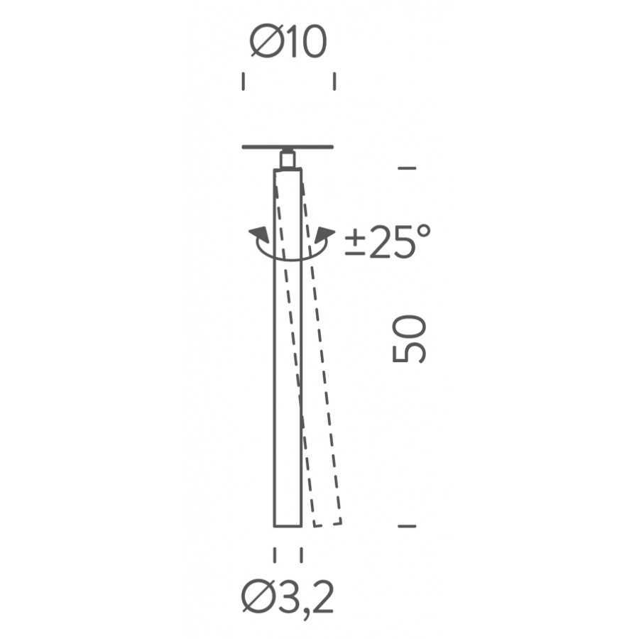 Canna nuda metallo ceiling