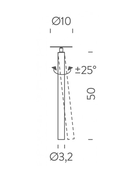 Canna nuda metallo ceiling