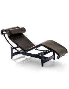 Lc4 chaise longue à reglage continu - noire