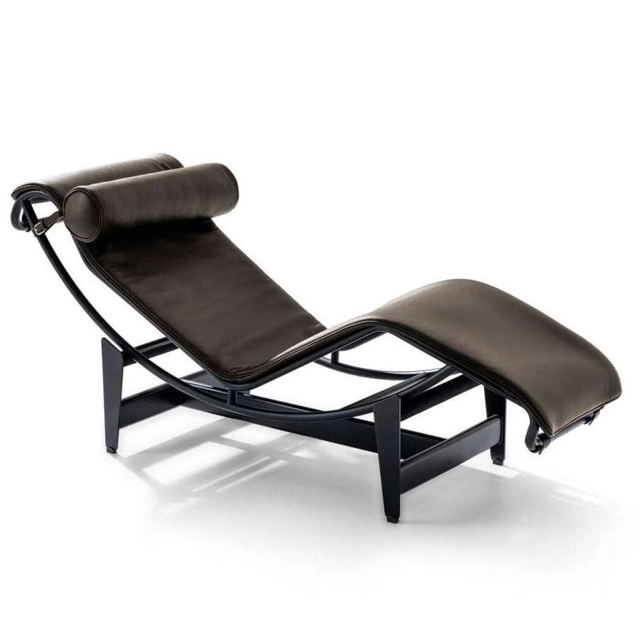 Lc4 chaise longue à reglage continu - noire