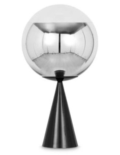 Mirror Ball Cone Fat Table Silver Led