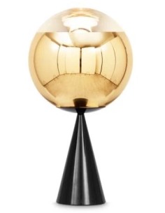 Mirror Ball Fat Table Gold Led