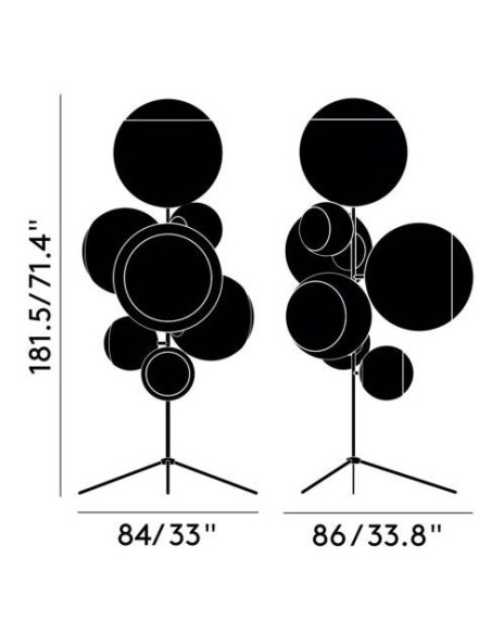 Melt Oro Lampadario A Piantana