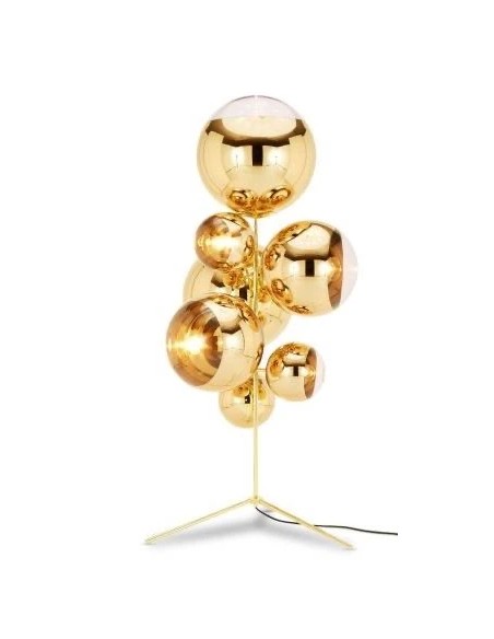 Mirror Ball Oro Lampadario A Piantana