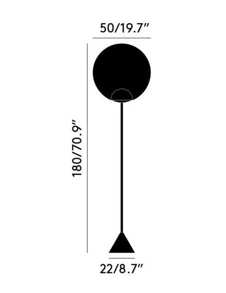 Globe Cone Floor Led Opalescent