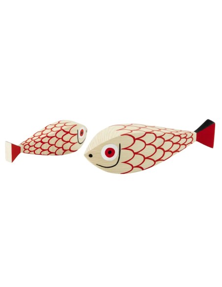 Wooden dolls mother fish & child