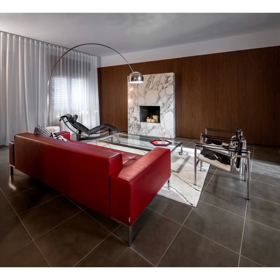 Lc4 chaise longue à reglage continu - noire