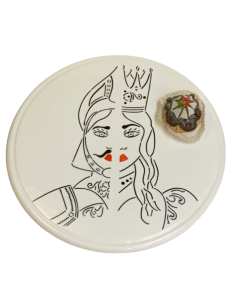 Piatto torta - decoro paladino