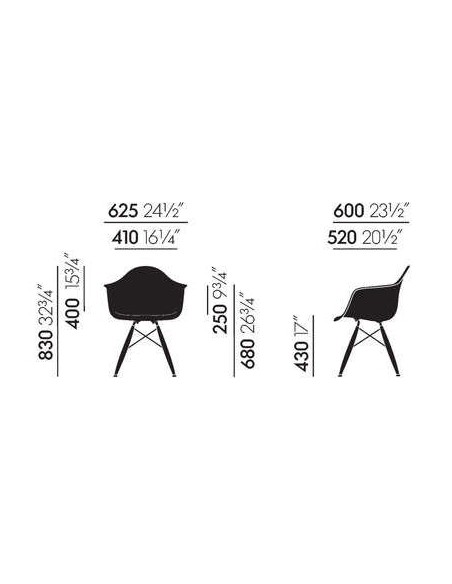 Eames fiberglass armchair daw
