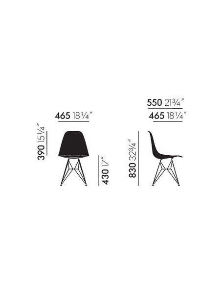 Eames fiberglass side chair dsr