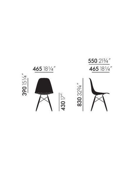 Eames fiberglass side chair dsw