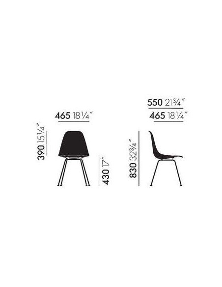 Eames fiberglass side chair dsx
