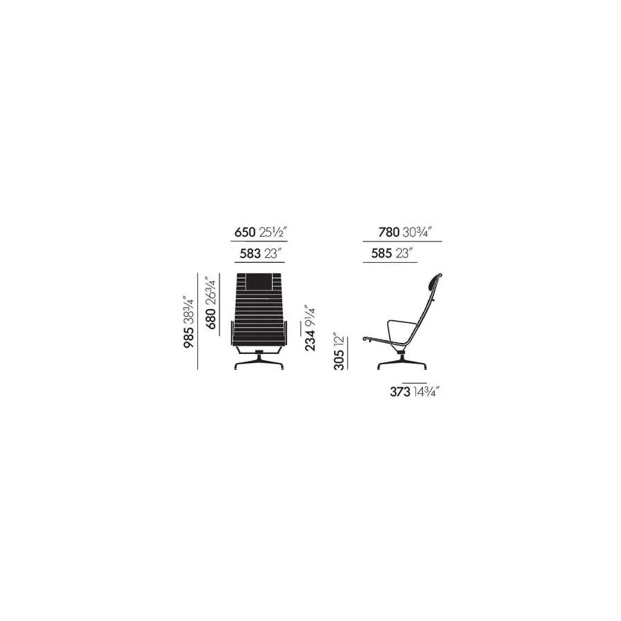Aluminium Chair EA 124 – Lounge