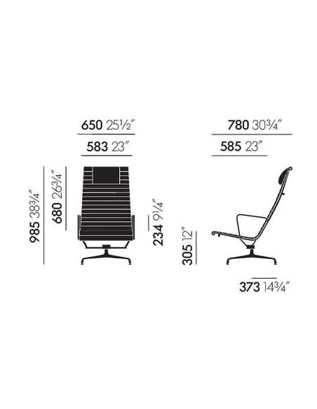 Aluminium Chair EA 124 – Lounge