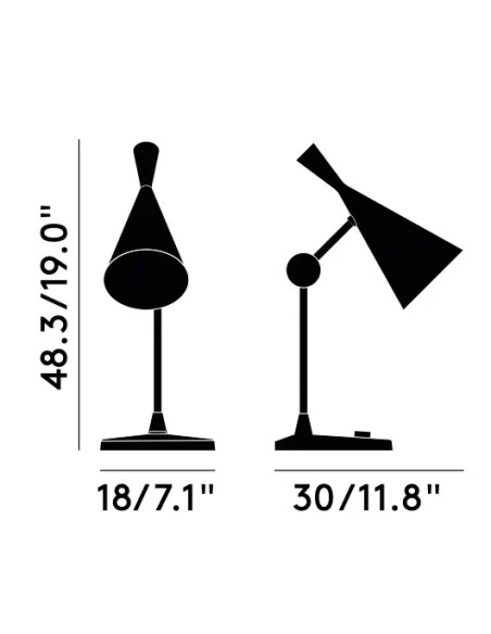 Beat Lampada da Tavolo Nera