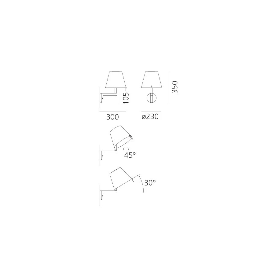 Melampo Lampada da Parete