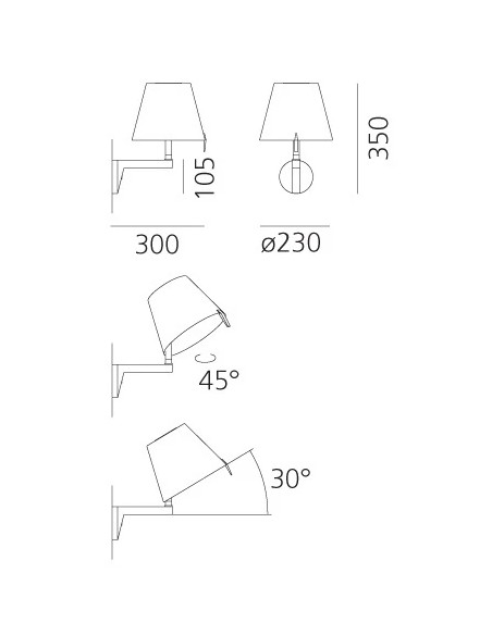 Melampo Lampada da Parete