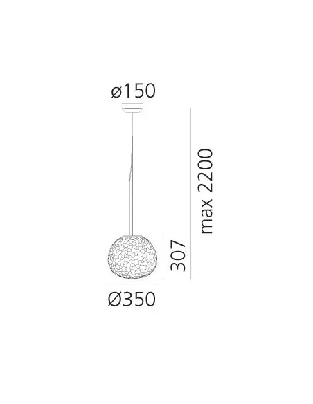 Meteorite Lampada a Sospensione