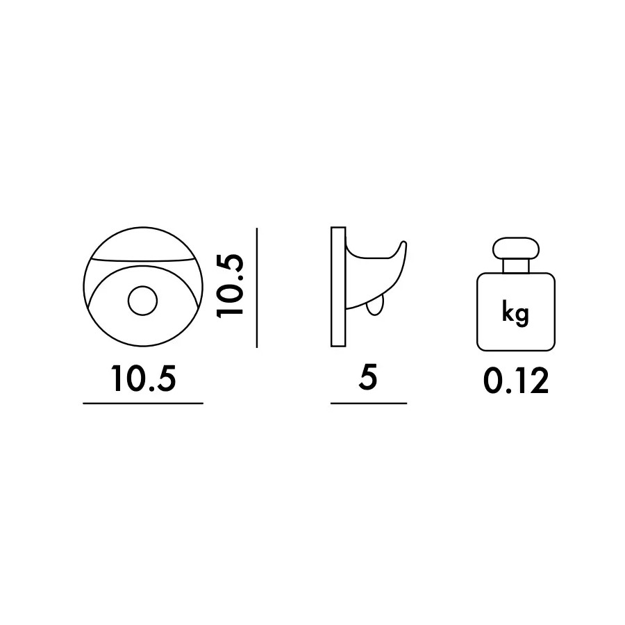 Wall Clothes Hook - 2 pezzi