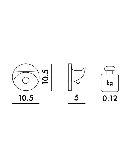 Wall Clothes Hook - 2 pezzi